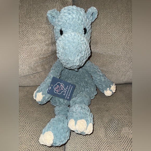 Hippo Crochet Lovey Snuggler - Handmade NWT - Picture 1 of 5